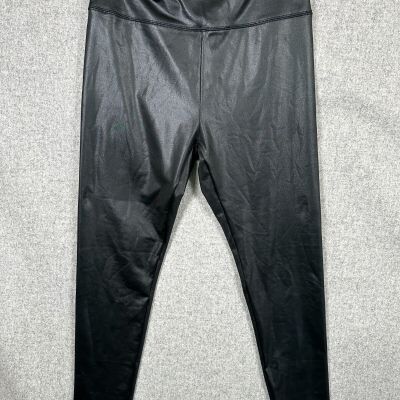 Wild Fable Medium Womens Leggings Pants Shiny Black Pull On Stretch Elastic